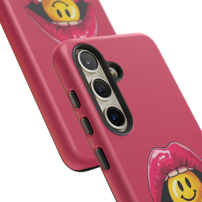 Lips & A Smiley Face Lollipop Phone Case