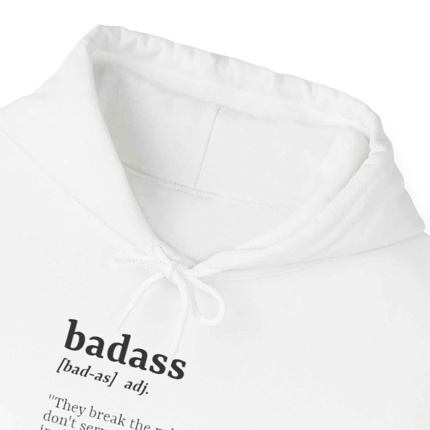 Badass Definition Hoodie – Black Text