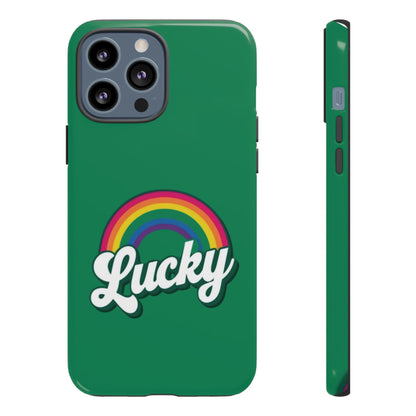 Lucky Rainbow Tough Phone Cases, iPhone, Samsung Galaxy, Google Pixel, Choose any phone model