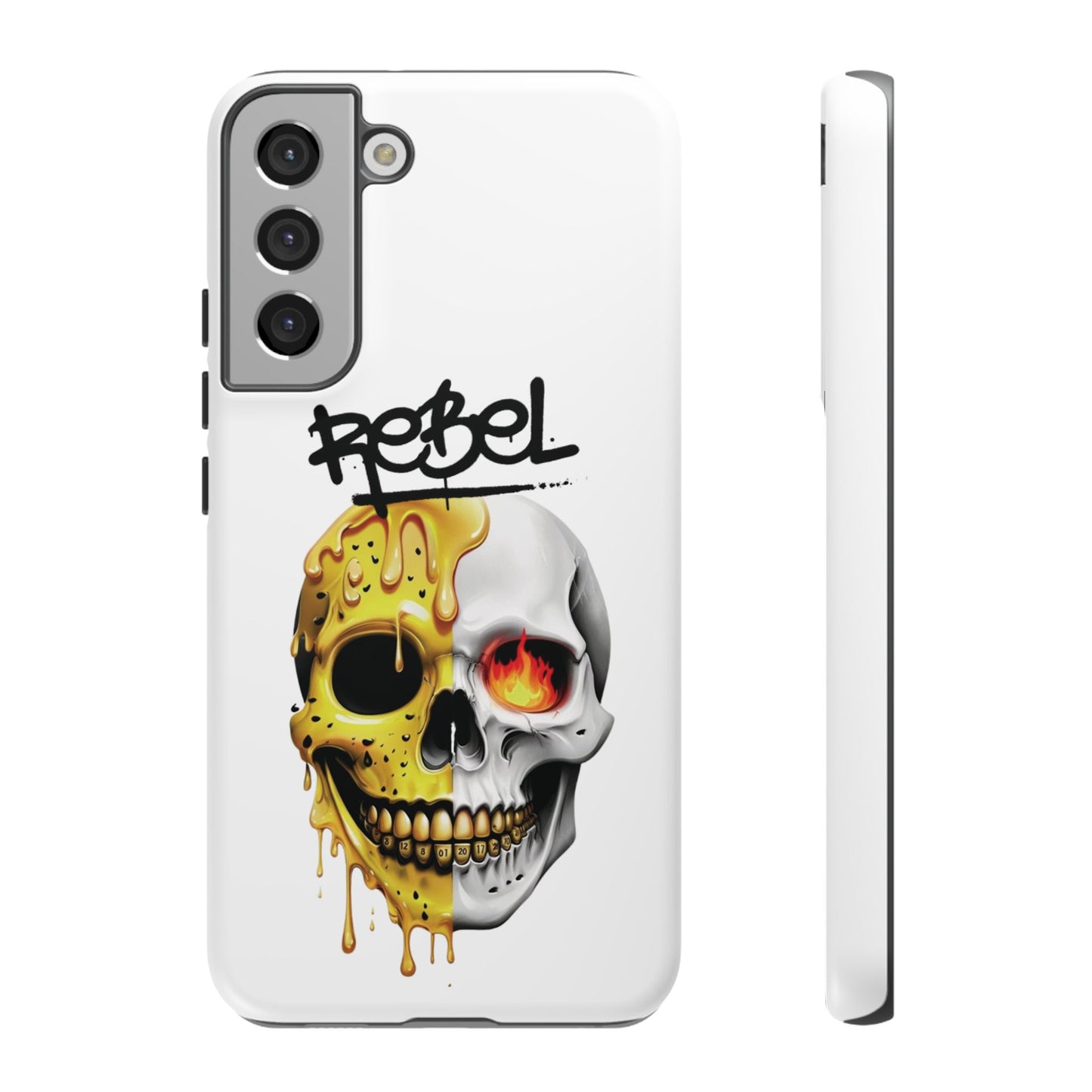 Rebel Skull Phone Case - White