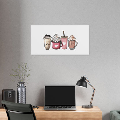 "Coffee Love" Classic Stretched Canvas. With 20 different sizes to choose