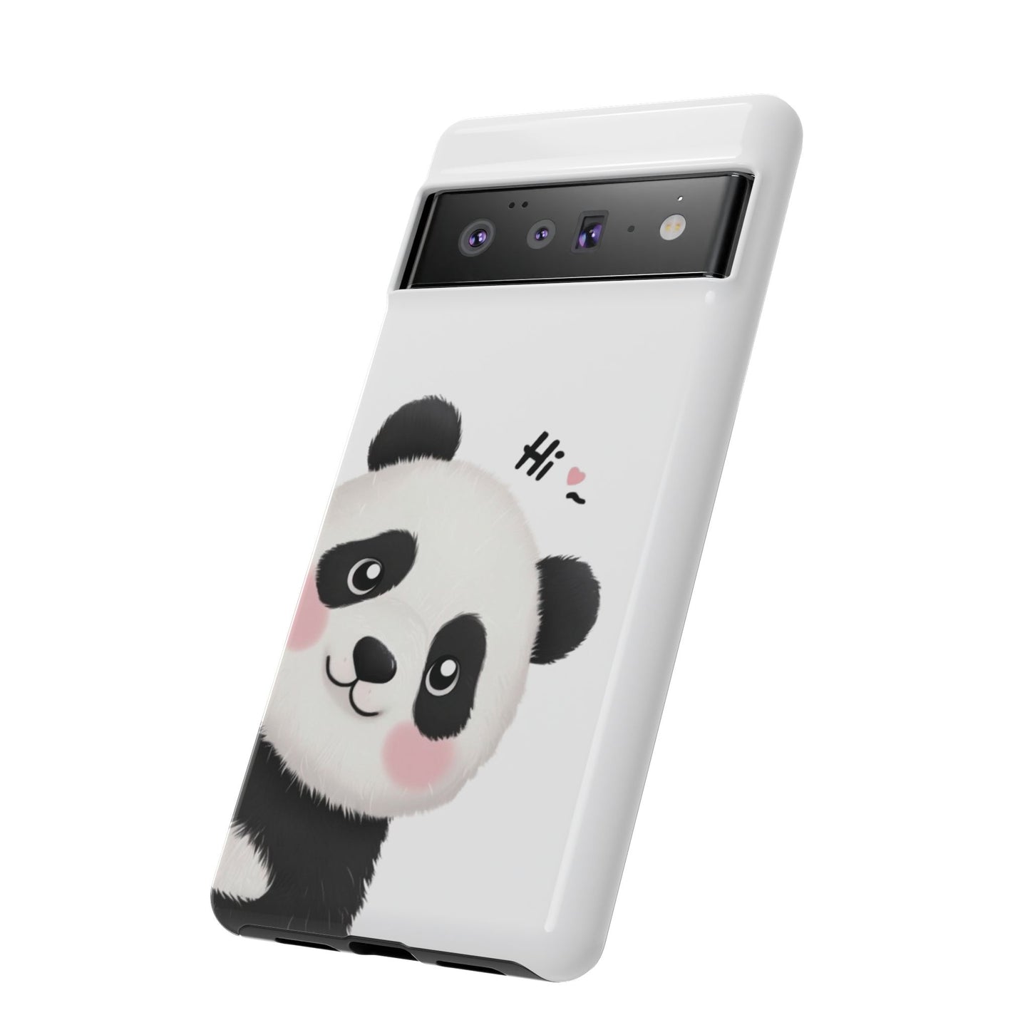 "Hi Cute Panda" Phone Case for iPhone, Samsung Galaxy, and Google Pixel devices