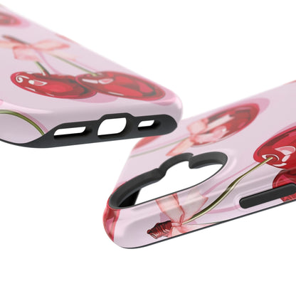 Cherry Ribbon Magnetic iPhone Caes - Durable, flexible, impact-resistant