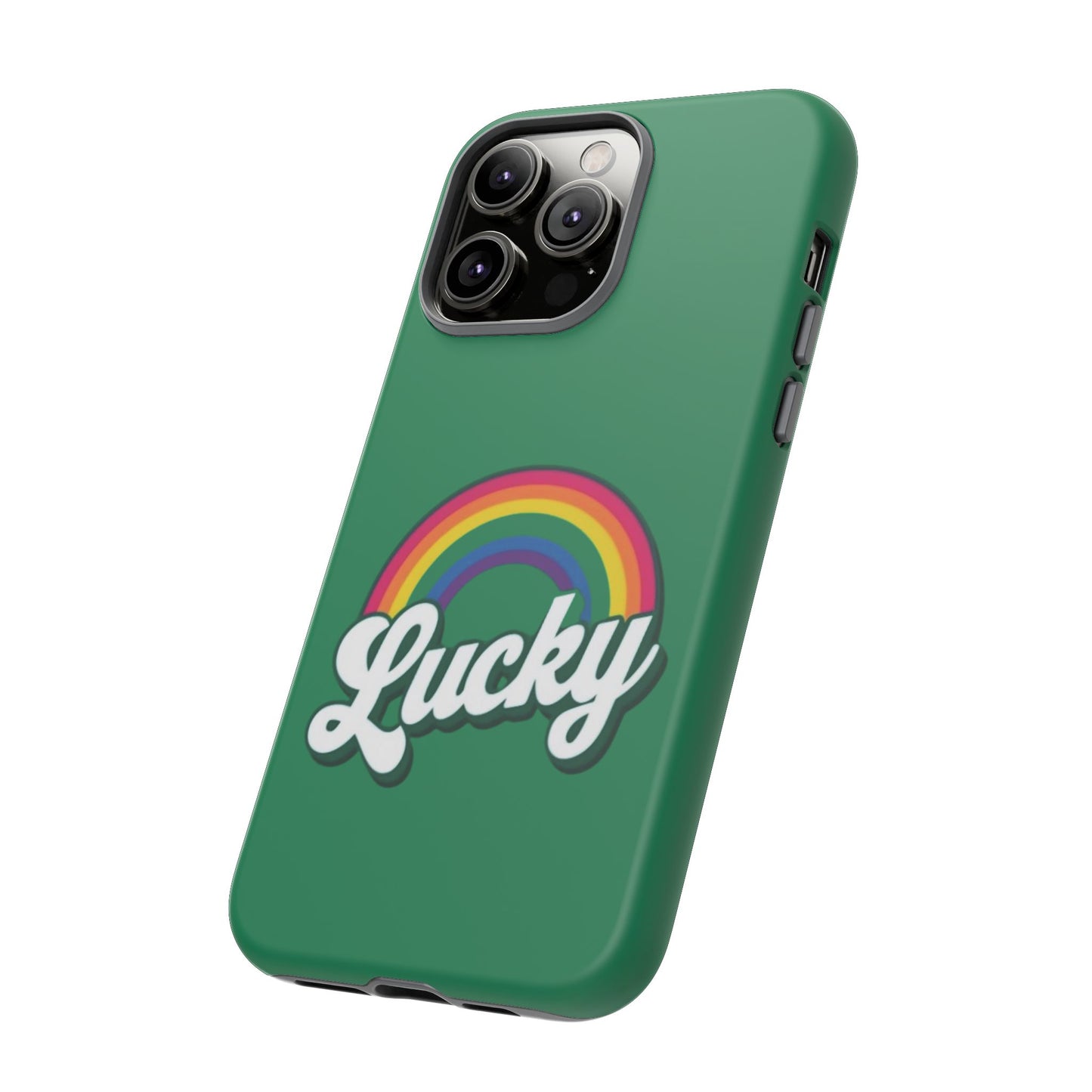 Lucky Rainbow Tough Phone Cases, iPhone, Samsung Galaxy, Google Pixel, Choose any phone model