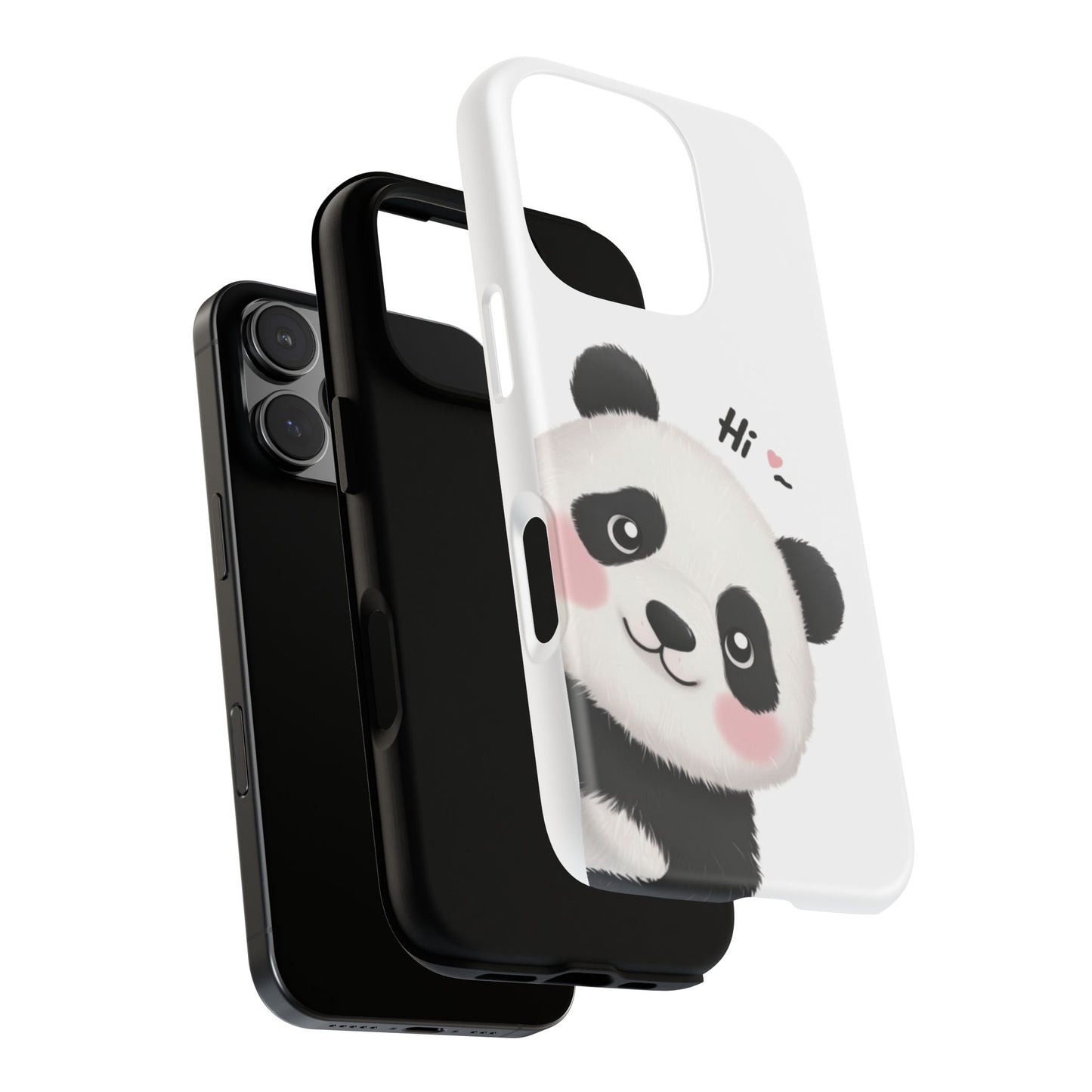 "Hi Cute Panda" Phone Case for iPhone, Samsung Galaxy, and Google Pixel devices