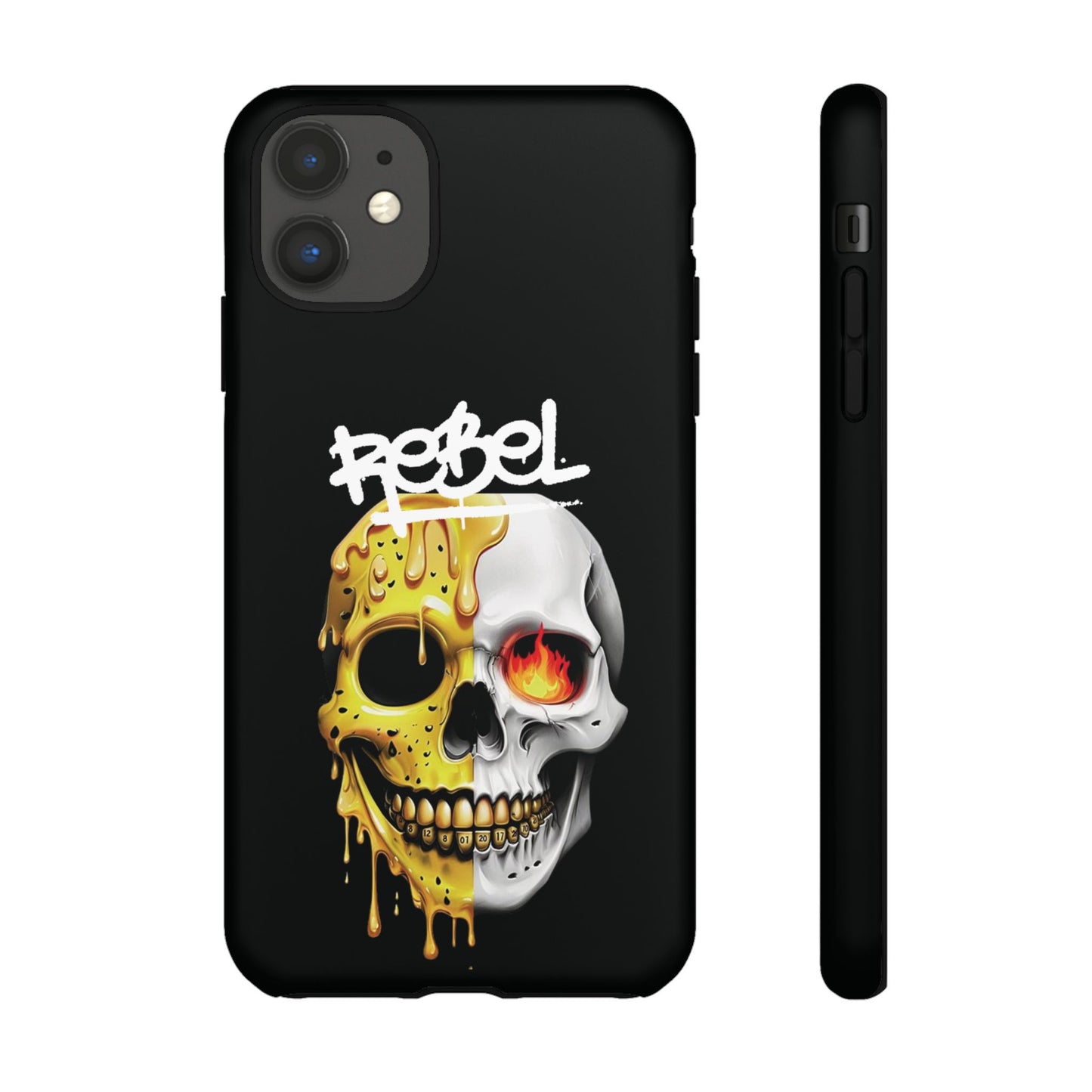 Rebel Skull Phone Case - Black