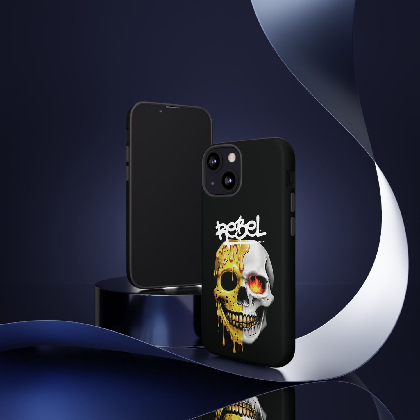 Rebel Skull Phone Case - Black