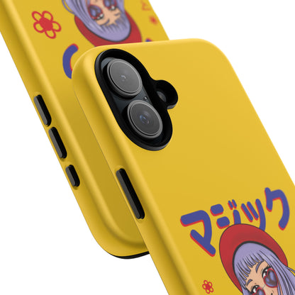 "Anime Cool Girl" Yellow Phone Cases – Bold, Stylish & Made for Any Phone! 💛✨ Pick Your Perfect Fit! -  iPhone, Samsung Galaxy, and Google Pixel