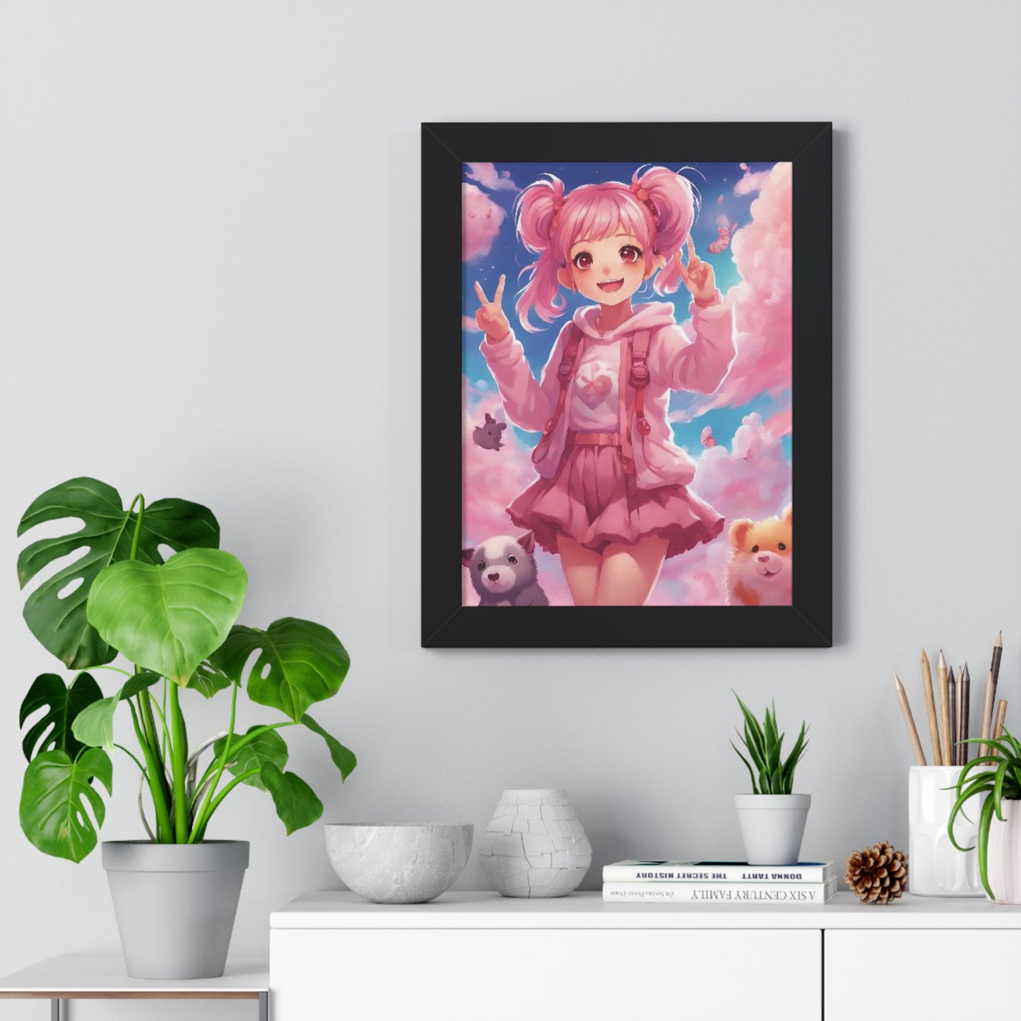 Anime, Cute girl Picture and Frame Vertical Poster