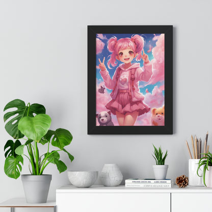 Anime, Cute girl Picture and Frame Vertical Poster