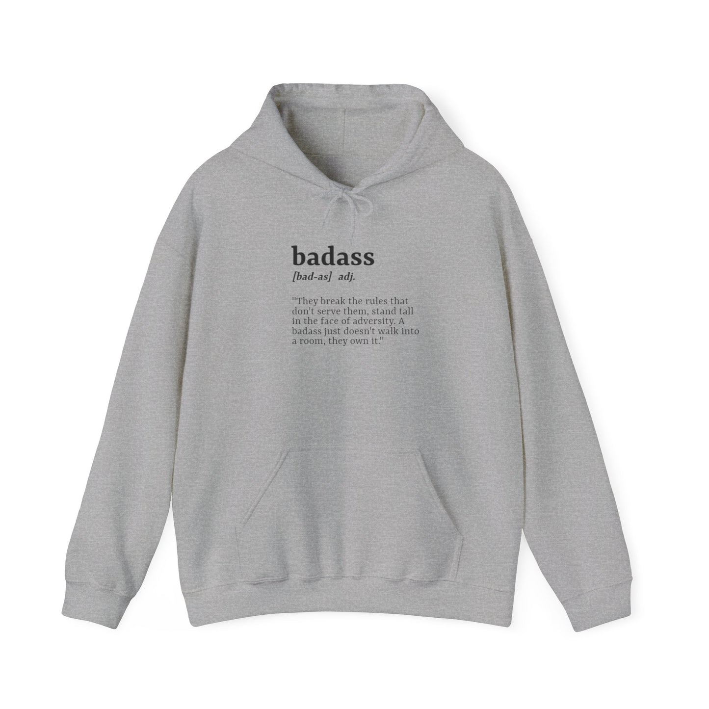 Badass Definition Hoodie – Black Text