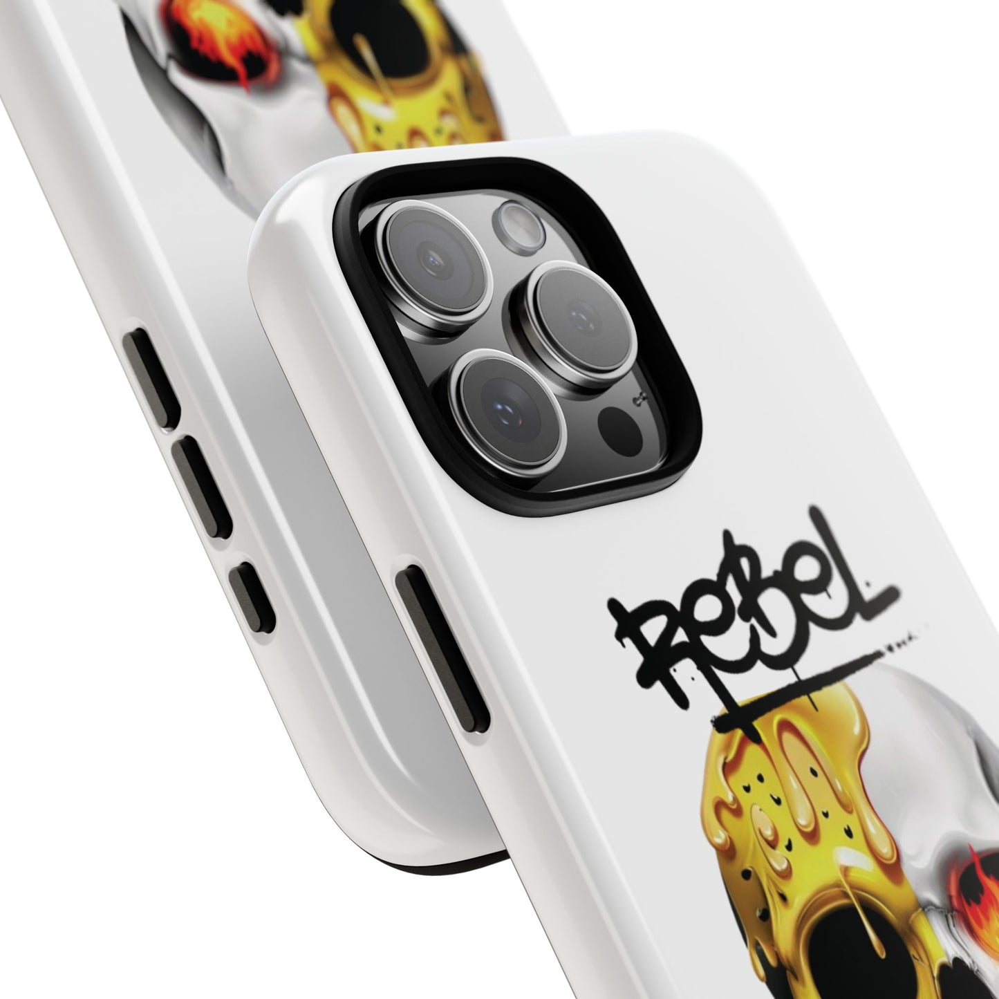 Rebel Skull Phone Case - White