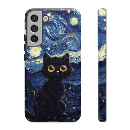 Cat under the stars, cute phone cases, Extra durable, Tough Cases, Pick your size