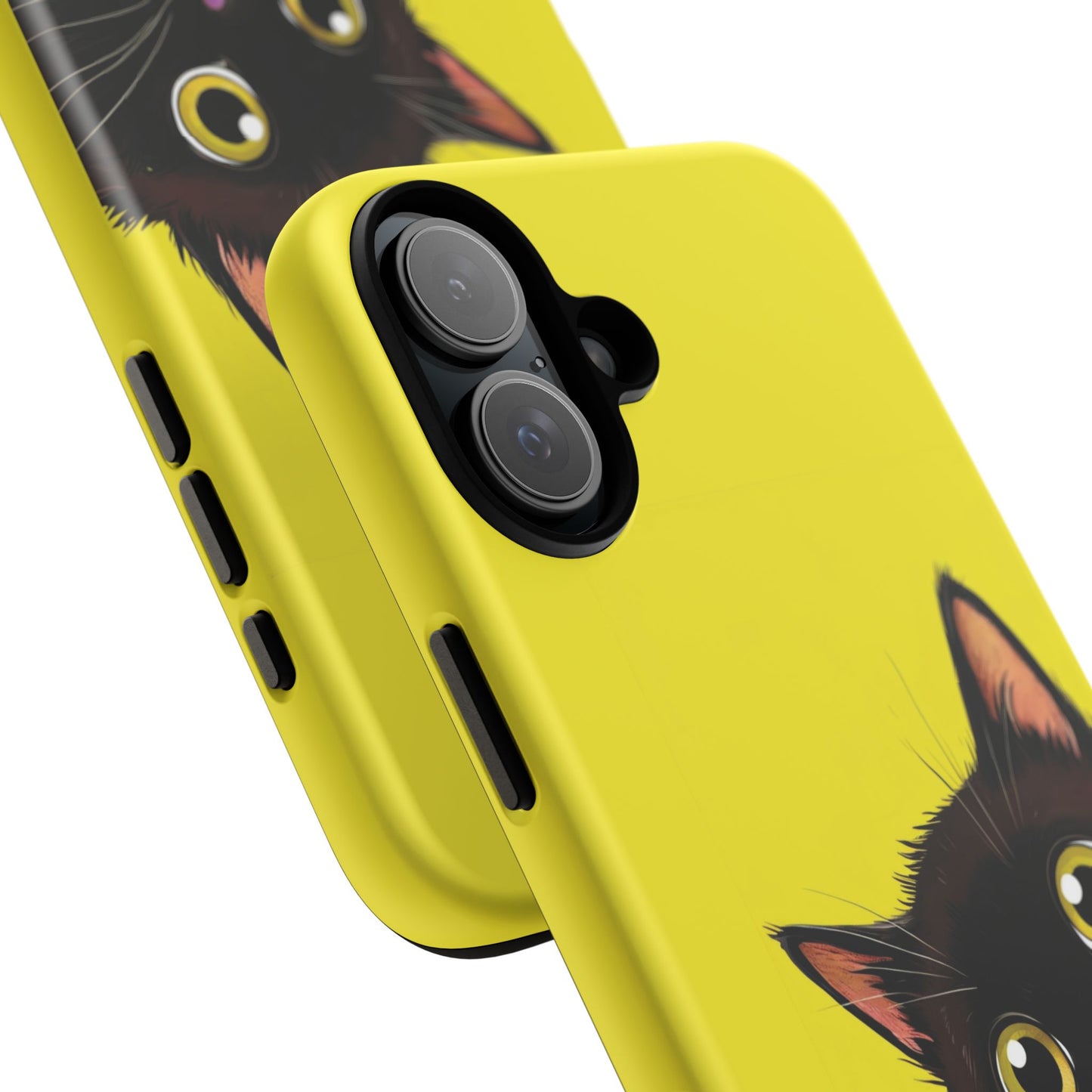 'Cute Cat' Yellow Phone Case