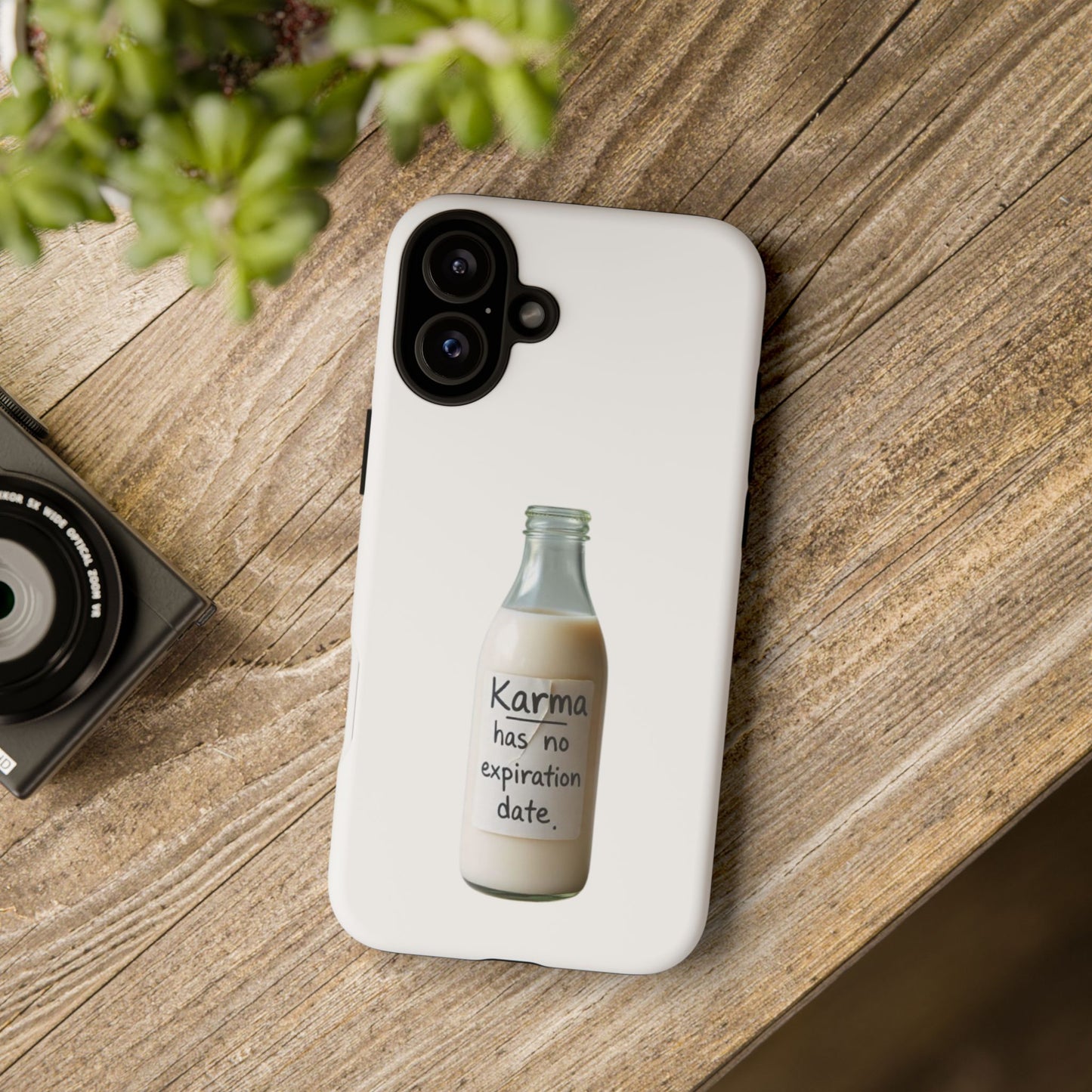 "Karma has no expiration date" iPhone, Samsung Galaxy, Google Pixel phone case