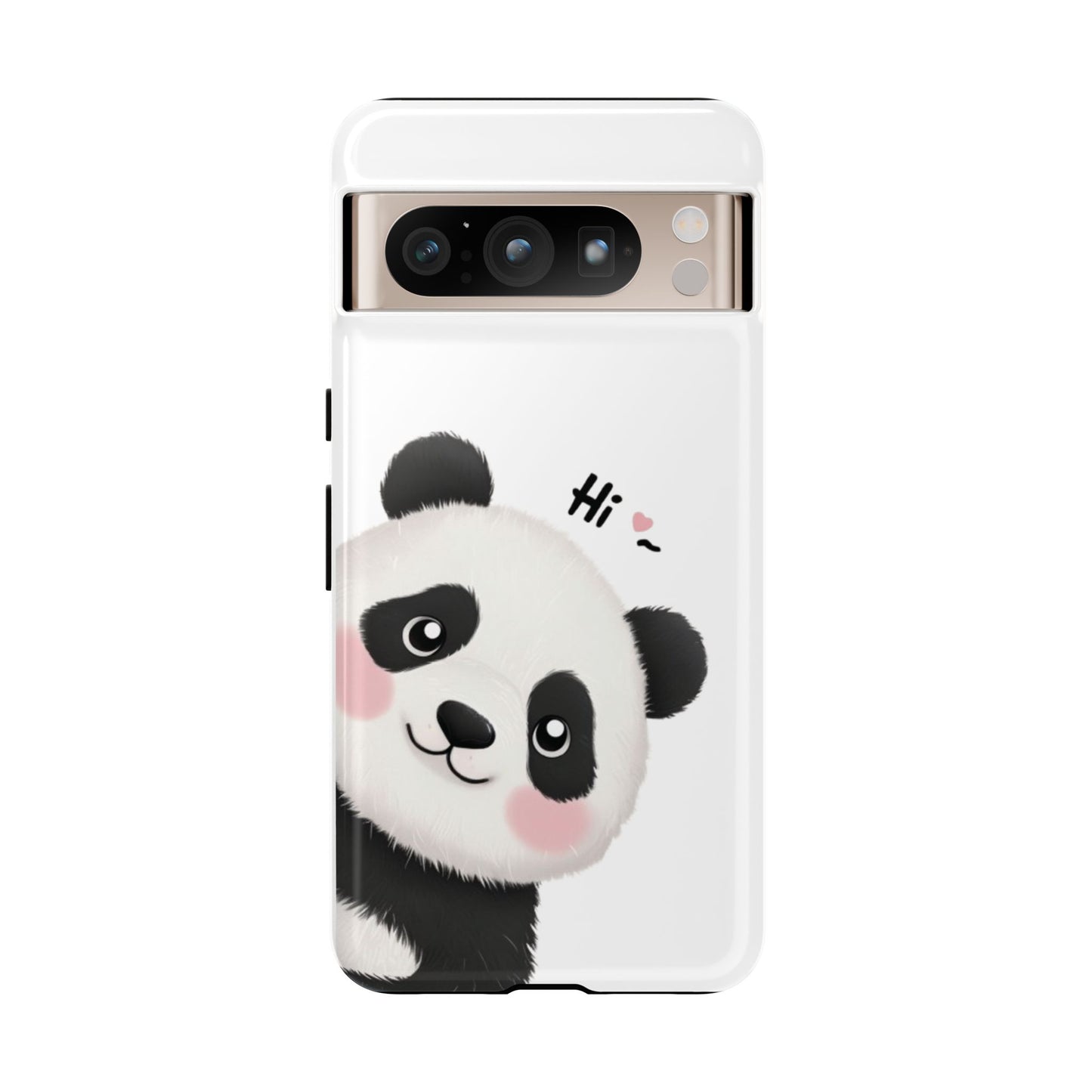 "Hi Cute Panda" Phone Case for iPhone, Samsung Galaxy, and Google Pixel devices