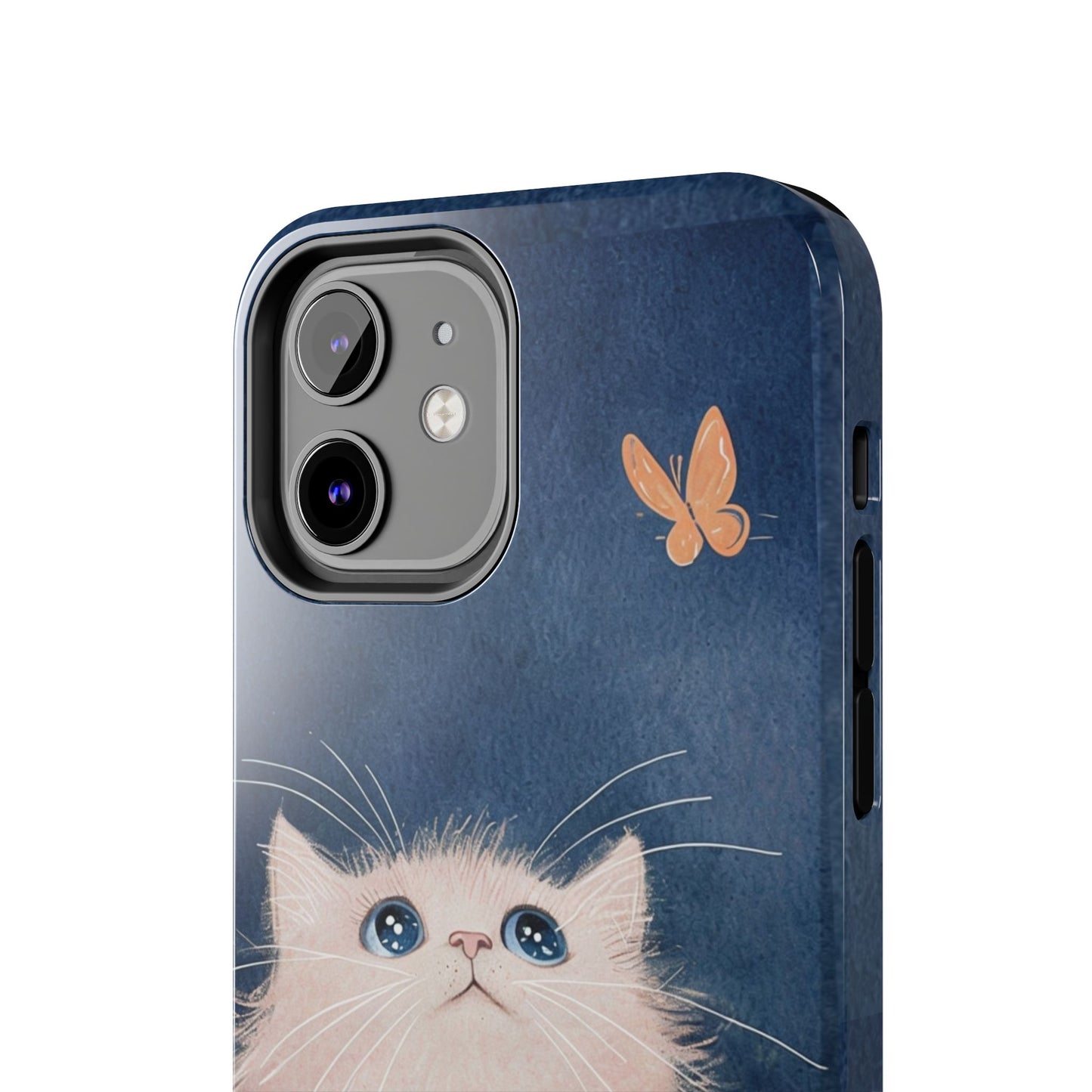 Cute Cat & Butterfly iPhone Case