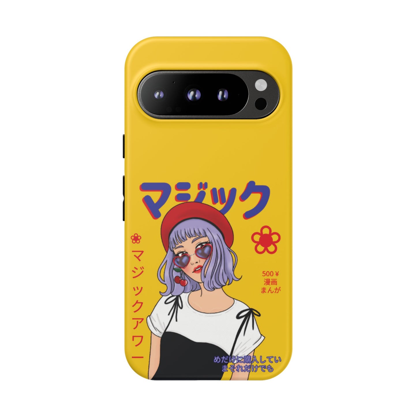 "Anime Cool Girl" Yellow Phone Cases – Bold, Stylish & Made for Any Phone! 💛✨ Pick Your Perfect Fit! -  iPhone, Samsung Galaxy, and Google Pixel