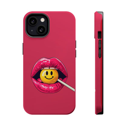 Lips & A Smiley Face Lollipop Magnetic Phone Case