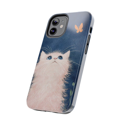 Cute Cat & Butterfly iPhone Case