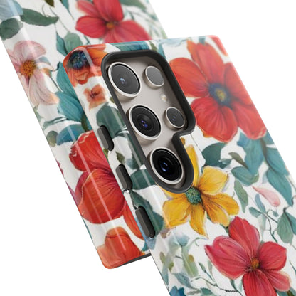 Floral Phone Cases for  iPhone, Samsung Galaxy, and Google Pixel devices - Double layers for extra durability and protection