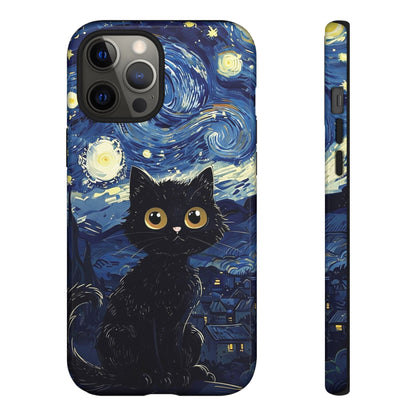 Cat under the stars, cute phone cases, Extra durable, Tough Cases, Pick your size