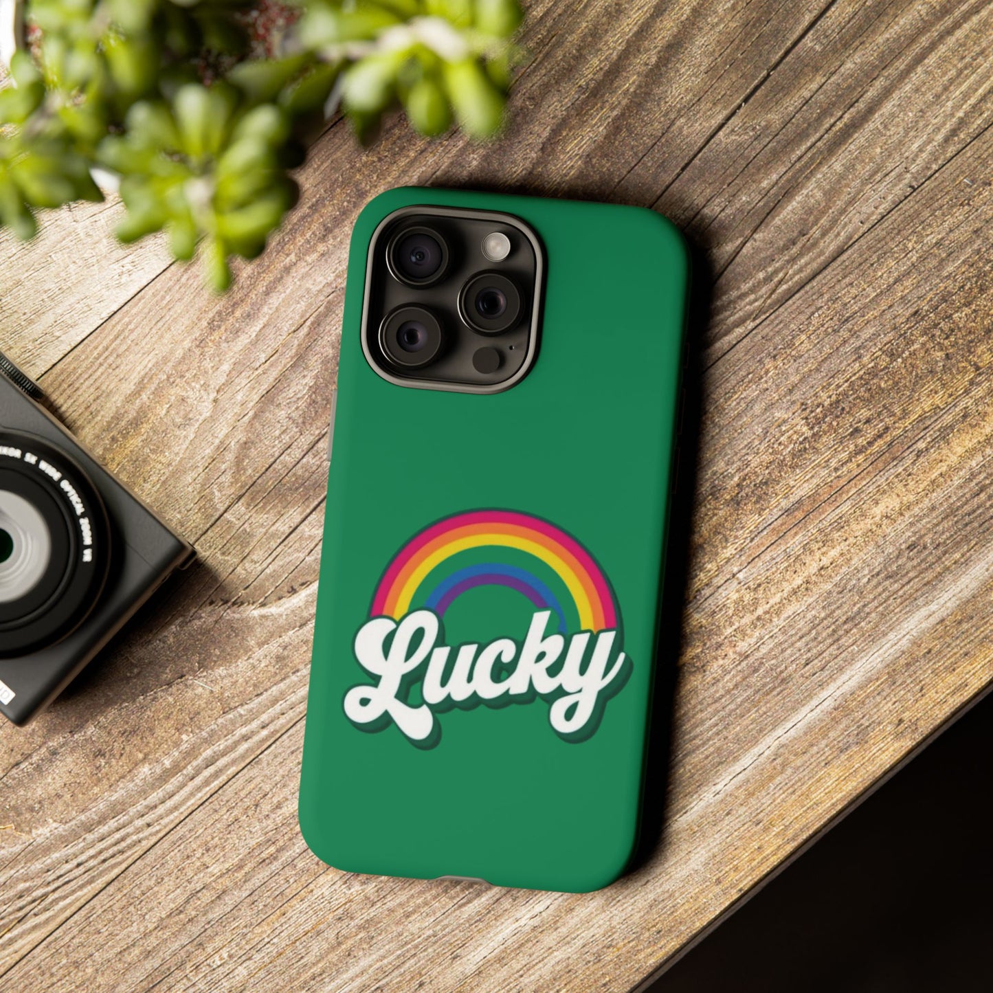 Lucky Rainbow Tough Phone Cases, iPhone, Samsung Galaxy, Google Pixel, Choose any phone model