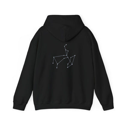 "Sagittarius" Zodiac Hoodie With The Sign's Stars On The Back