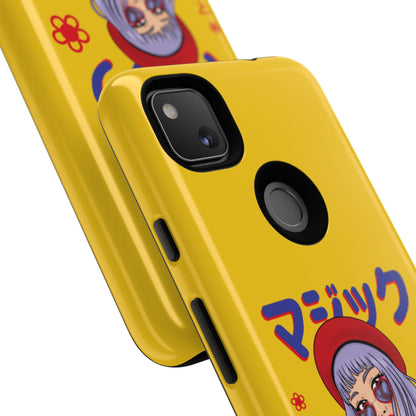 "Anime Cool Girl" Yellow Phone Cases – Bold, Stylish & Made for Any Phone! 💛✨ Pick Your Perfect Fit! -  iPhone, Samsung Galaxy, and Google Pixel