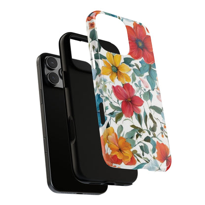 Floral Phone Cases for  iPhone, Samsung Galaxy, and Google Pixel devices - Double layers for extra durability and protection