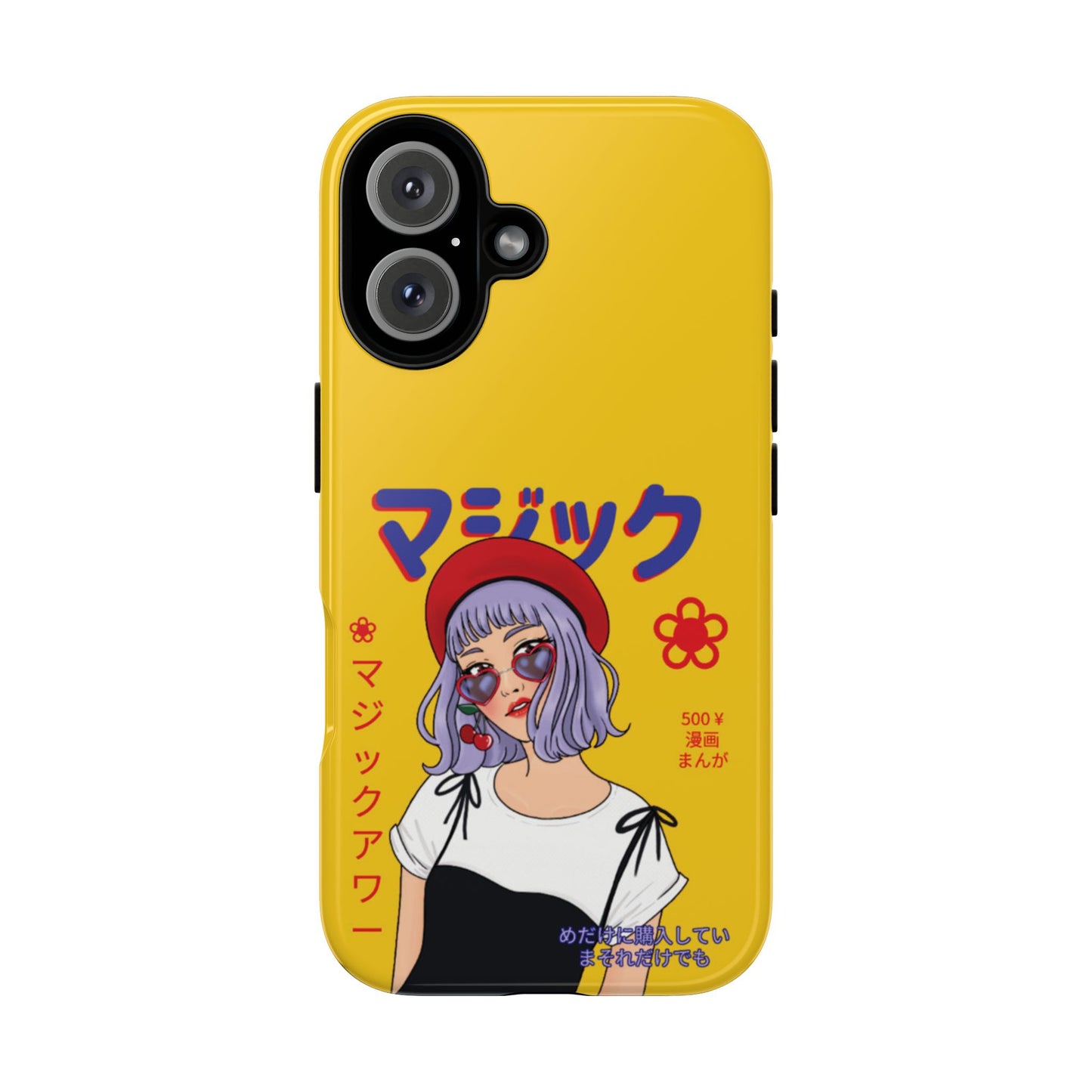 "Anime Cool Girl" Yellow Phone Cases – Bold, Stylish & Made for Any Phone! 💛✨ Pick Your Perfect Fit! -  iPhone, Samsung Galaxy, and Google Pixel