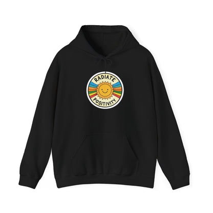 "Radiate Positivity" Hooded Sweatshirt, Unisex Heavy Blend™