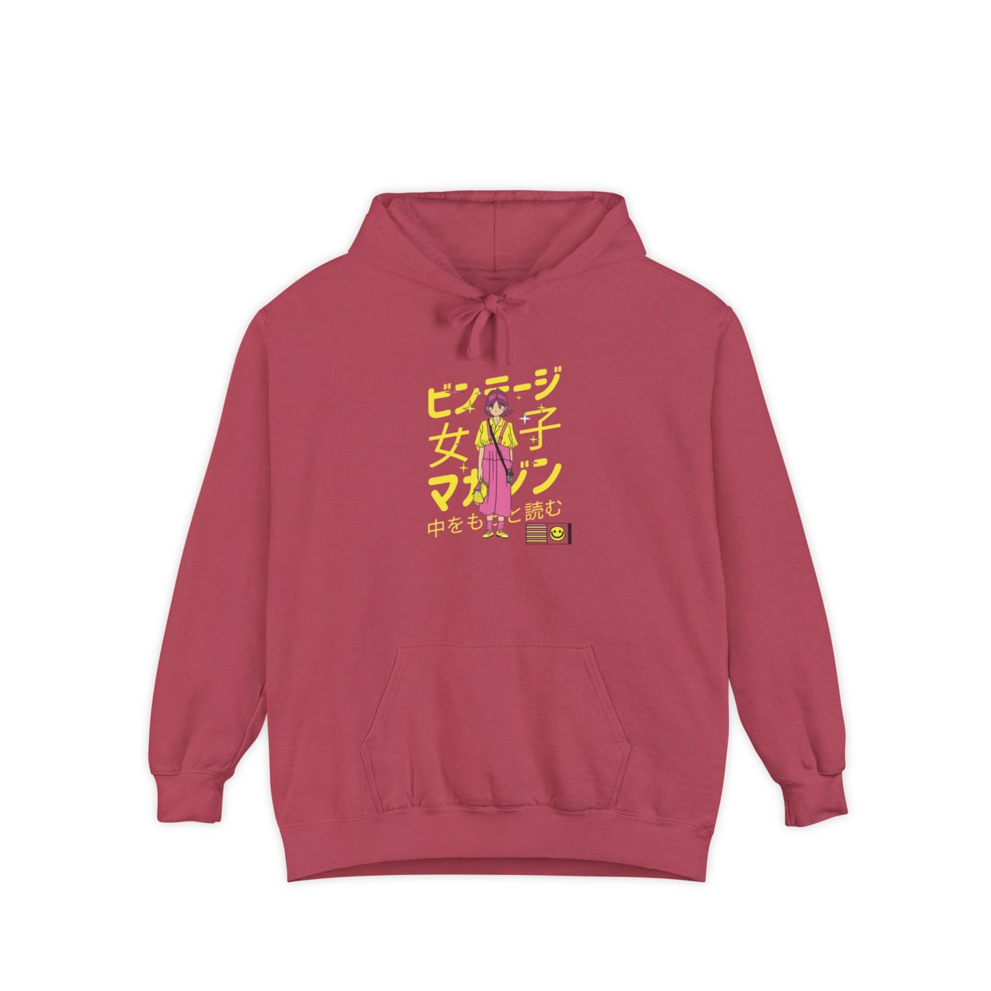 Anime Girl, Graphic Hoodie, Unisex Garment-Dyed, Pick A Color