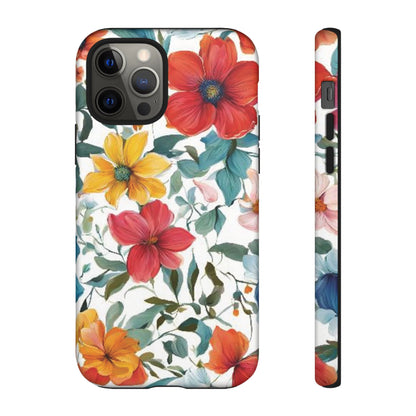 Floral Phone Cases for  iPhone, Samsung Galaxy, and Google Pixel devices - Double layers for extra durability and protection