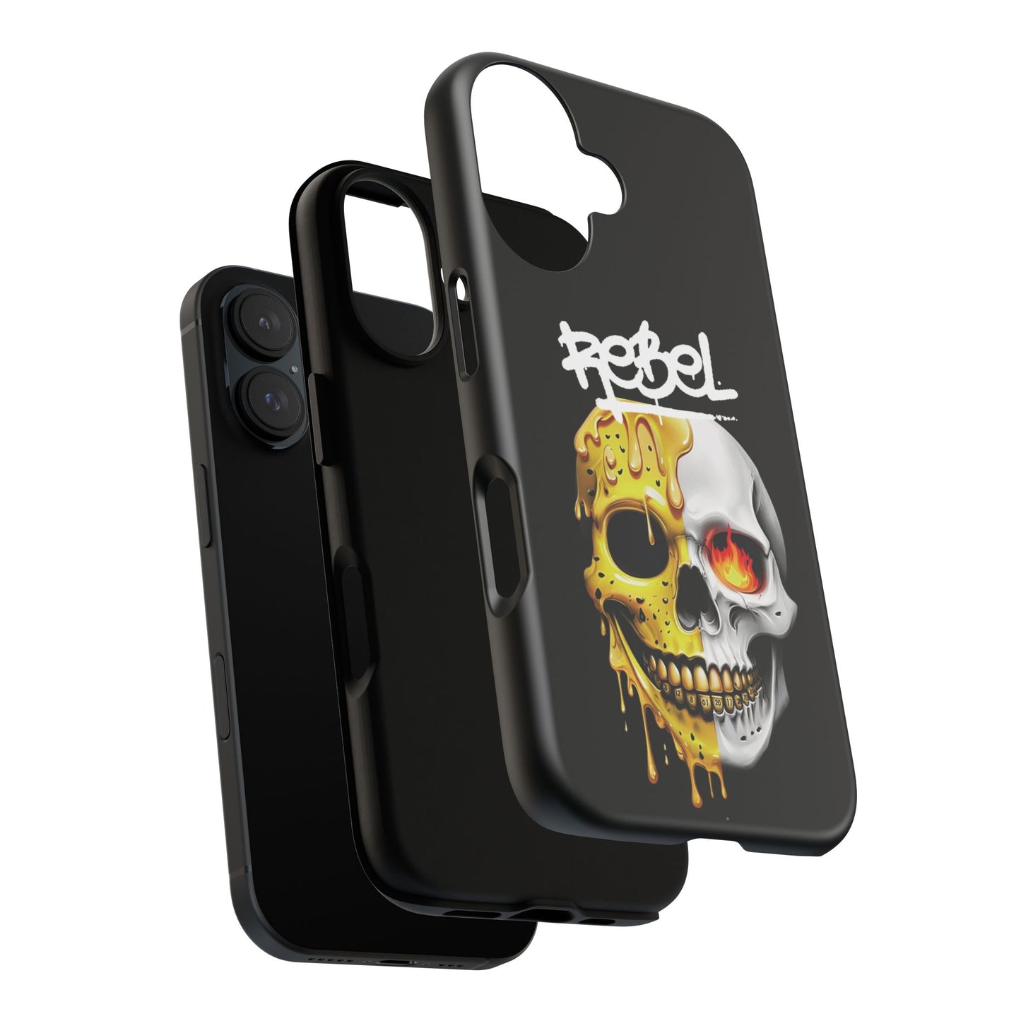 Rebel Skull Phone Case - Black