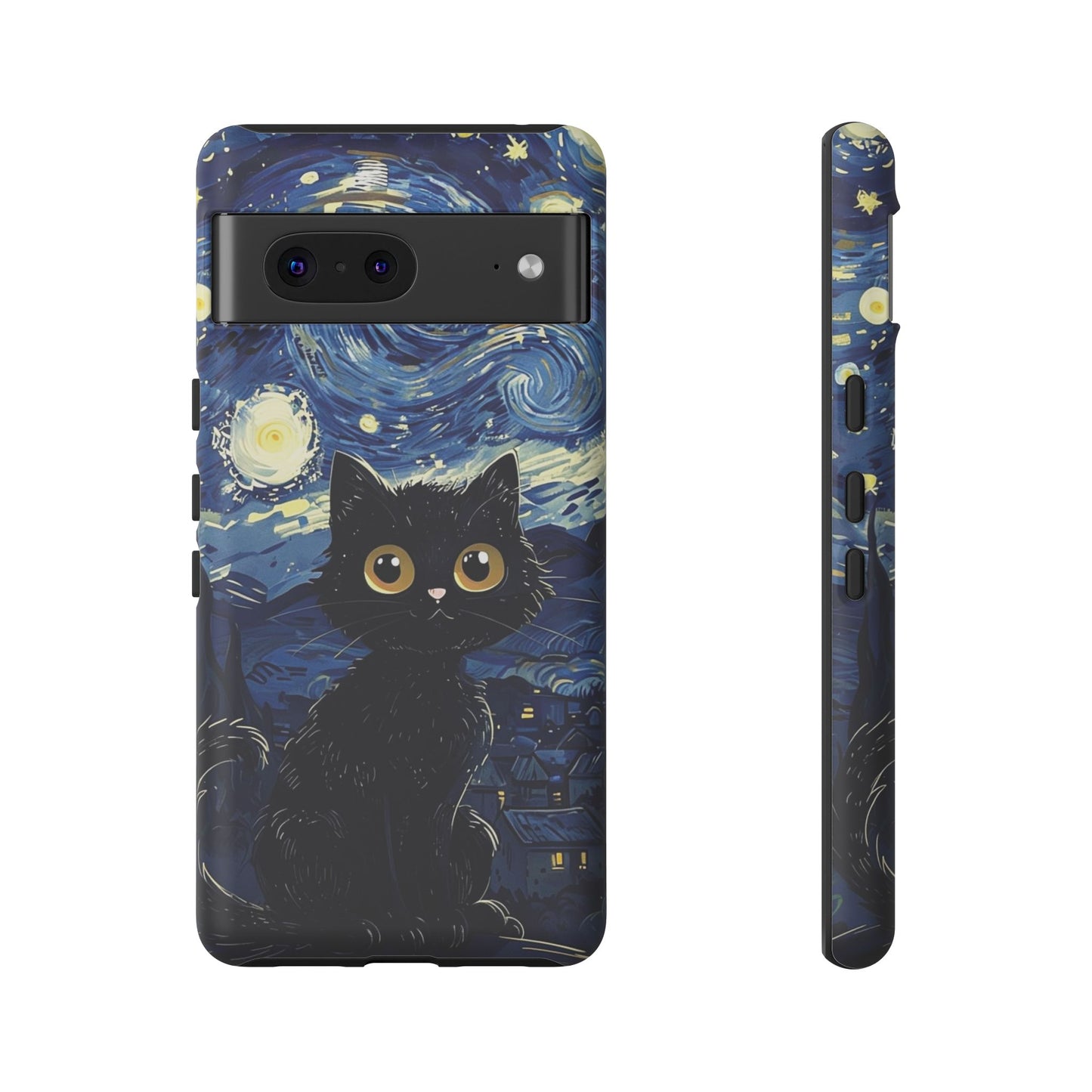 Cat under the stars, cute phone cases, Extra durable, Tough Cases, Pick your size