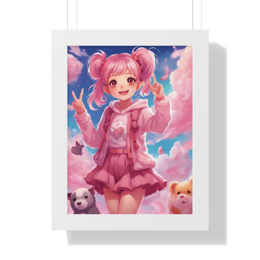 Anime, Cute girl Picture and Frame Vertical Poster