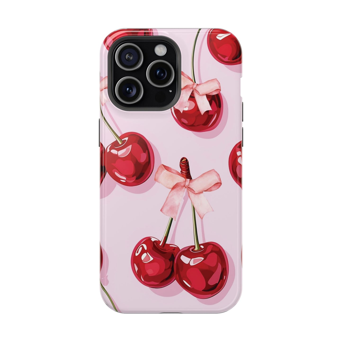 Cherry Ribbon Magnetic iPhone Caes - Durable, flexible, impact-resistant