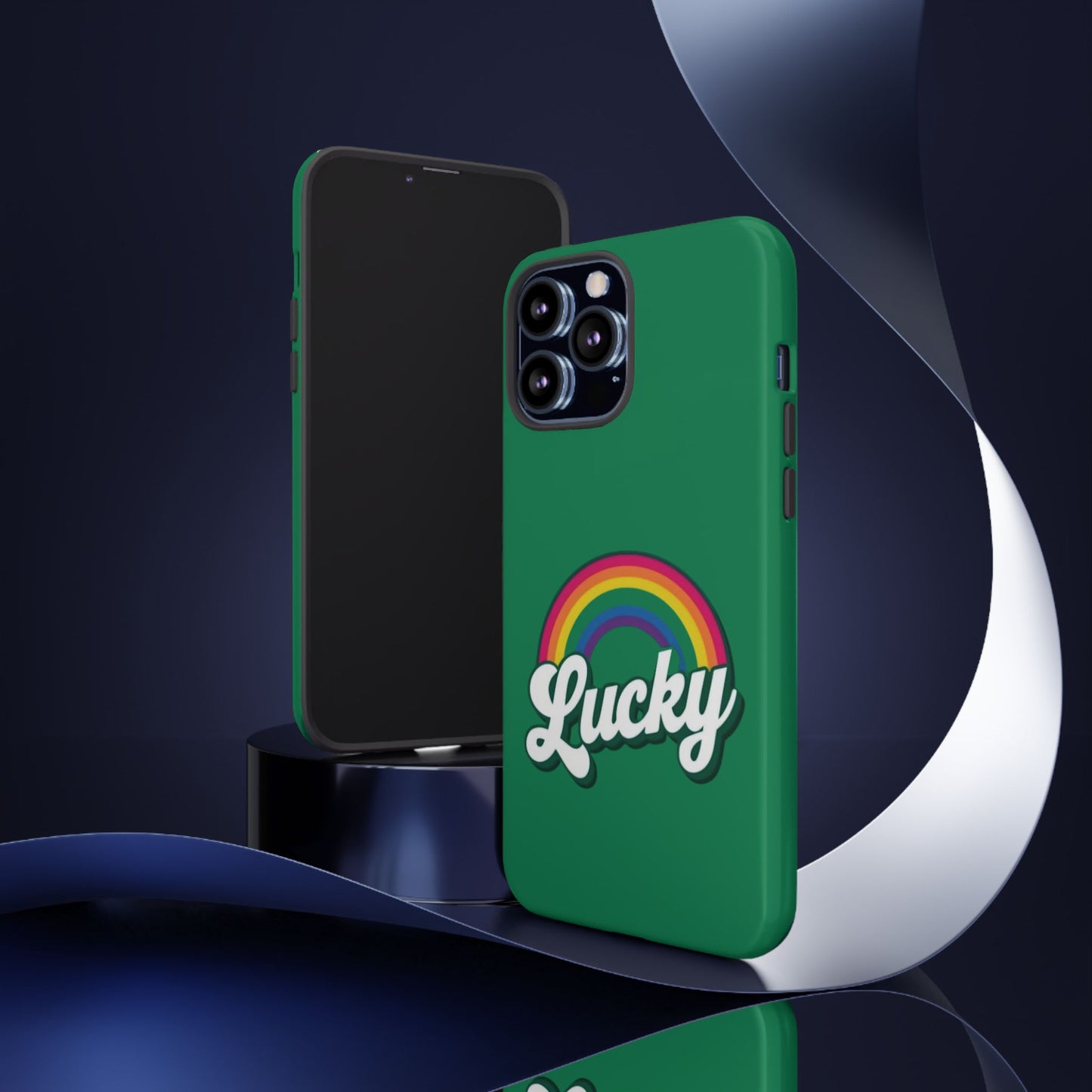 Lucky Rainbow Tough Phone Cases, iPhone, Samsung Galaxy, Google Pixel, Choose any phone model