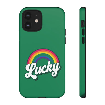 Lucky Rainbow Tough Phone Cases, iPhone, Samsung Galaxy, Google Pixel, Choose any phone model