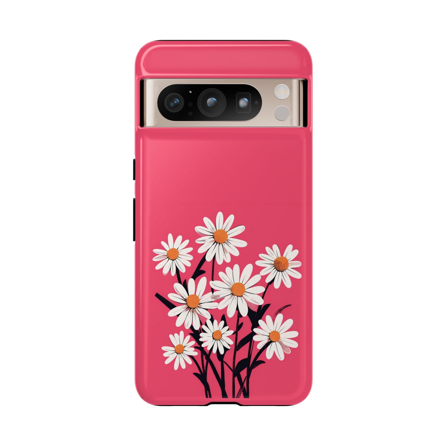 Daisy Flower Phone Case - Vibrant Pink Daisy Design