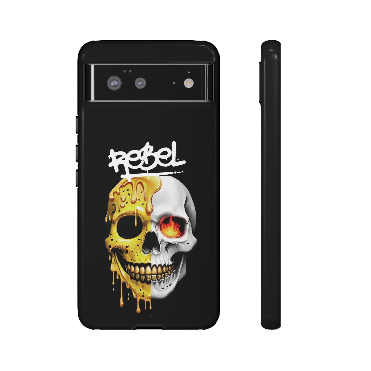 Rebel Skull Phone Case - Black