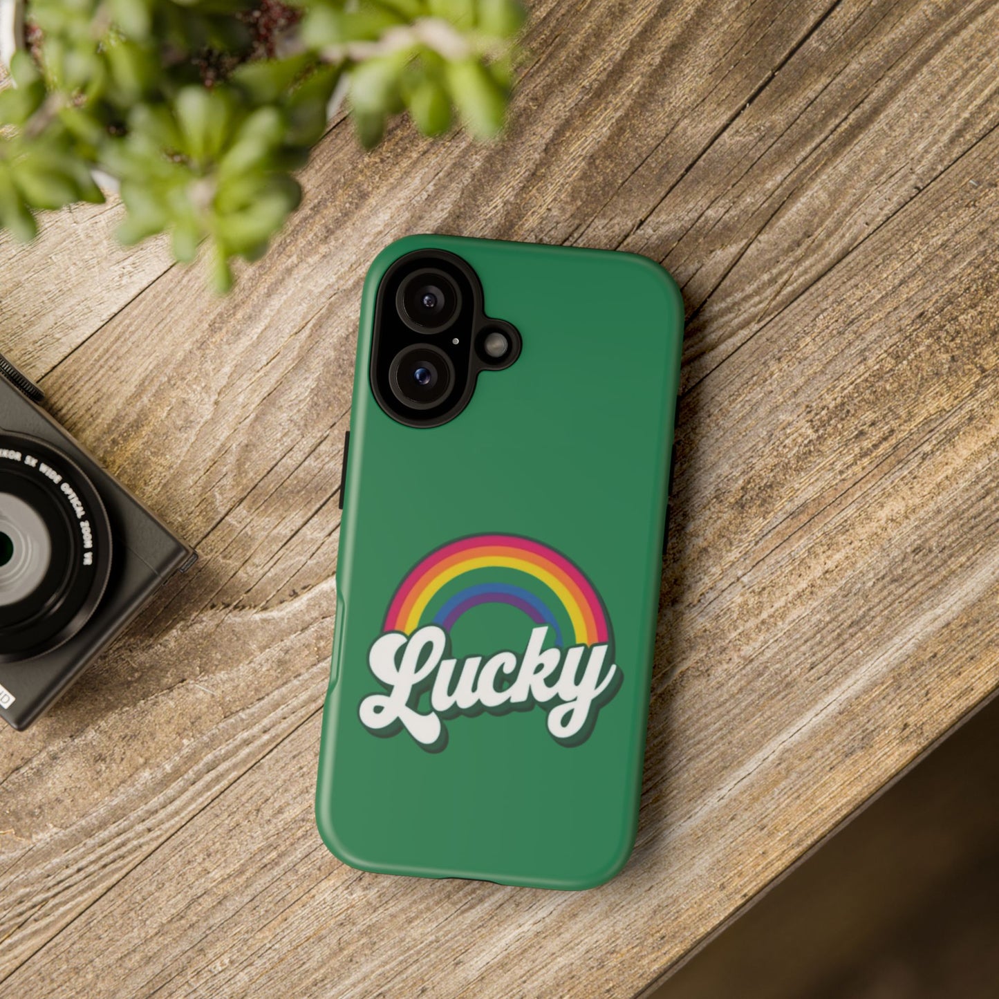 Lucky Rainbow Tough Phone Cases, iPhone, Samsung Galaxy, Google Pixel, Choose any phone model