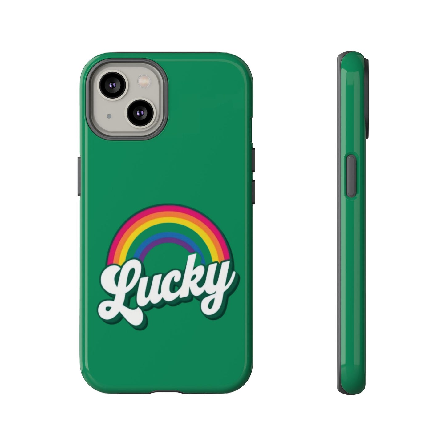 Lucky Rainbow Tough Phone Cases, iPhone, Samsung Galaxy, Google Pixel, Choose any phone model