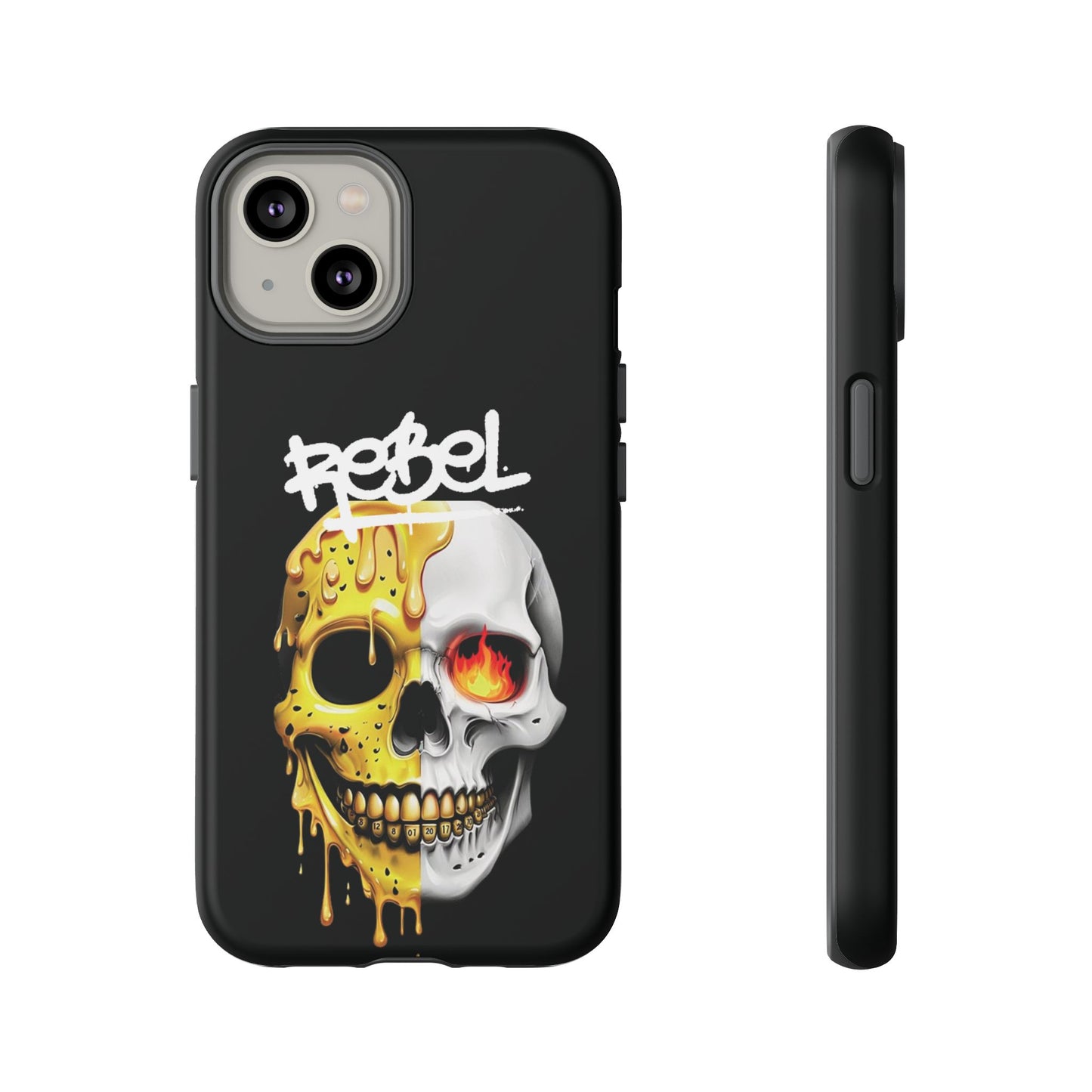 Rebel Skull Phone Case - Black