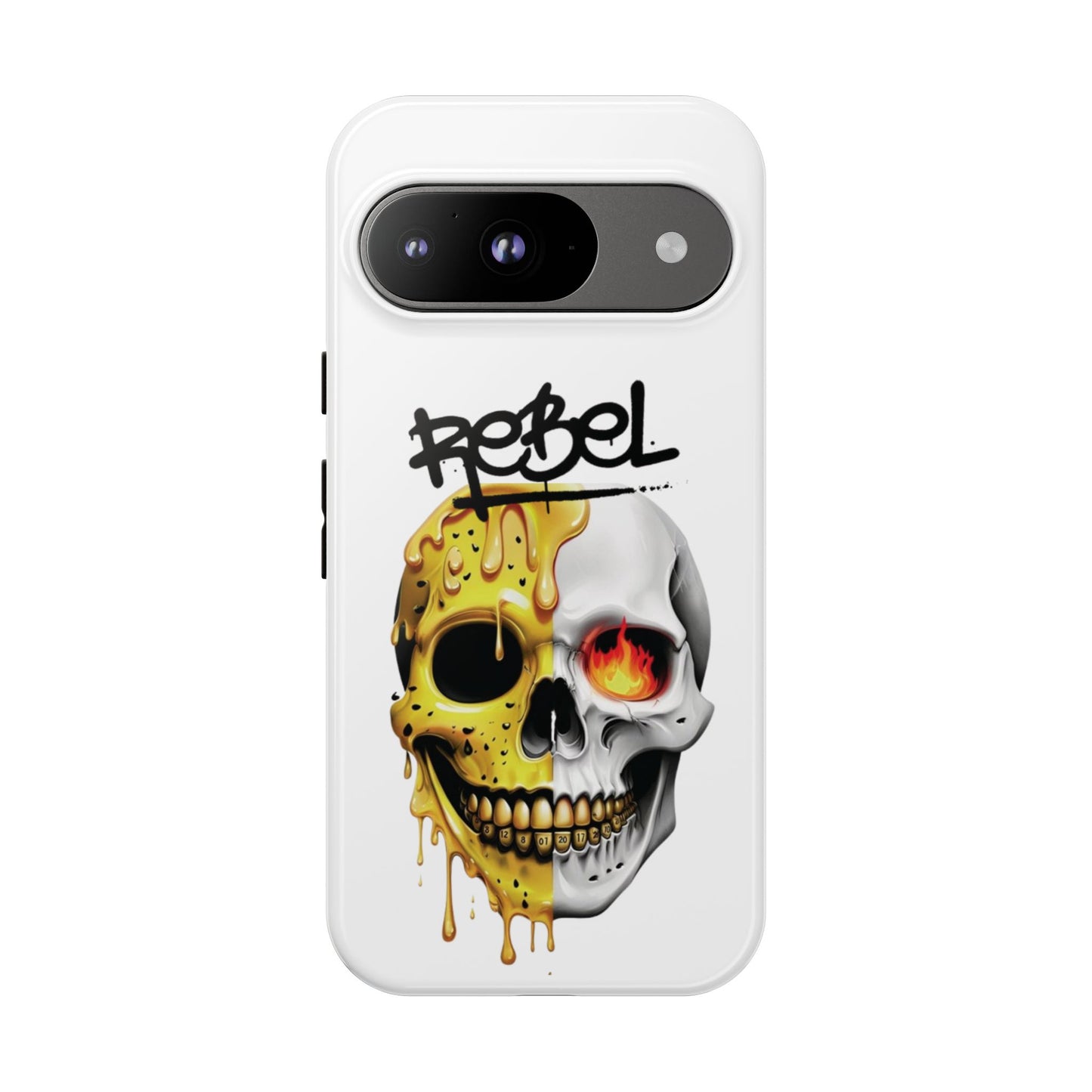 Rebel Skull Phone Case - White