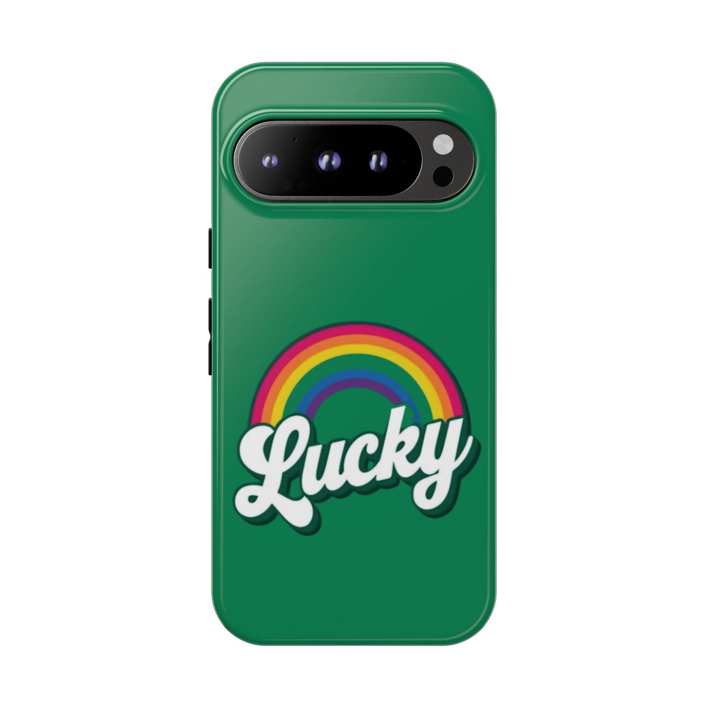 Lucky Rainbow Tough Phone Cases, iPhone, Samsung Galaxy, Google Pixel, Choose any phone model