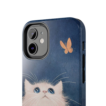 Cute Cat & Butterfly iPhone Case