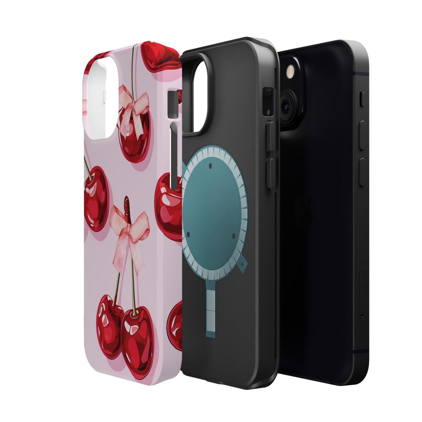 Cherry Ribbon Magnetic iPhone Caes - Durable, flexible, impact-resistant