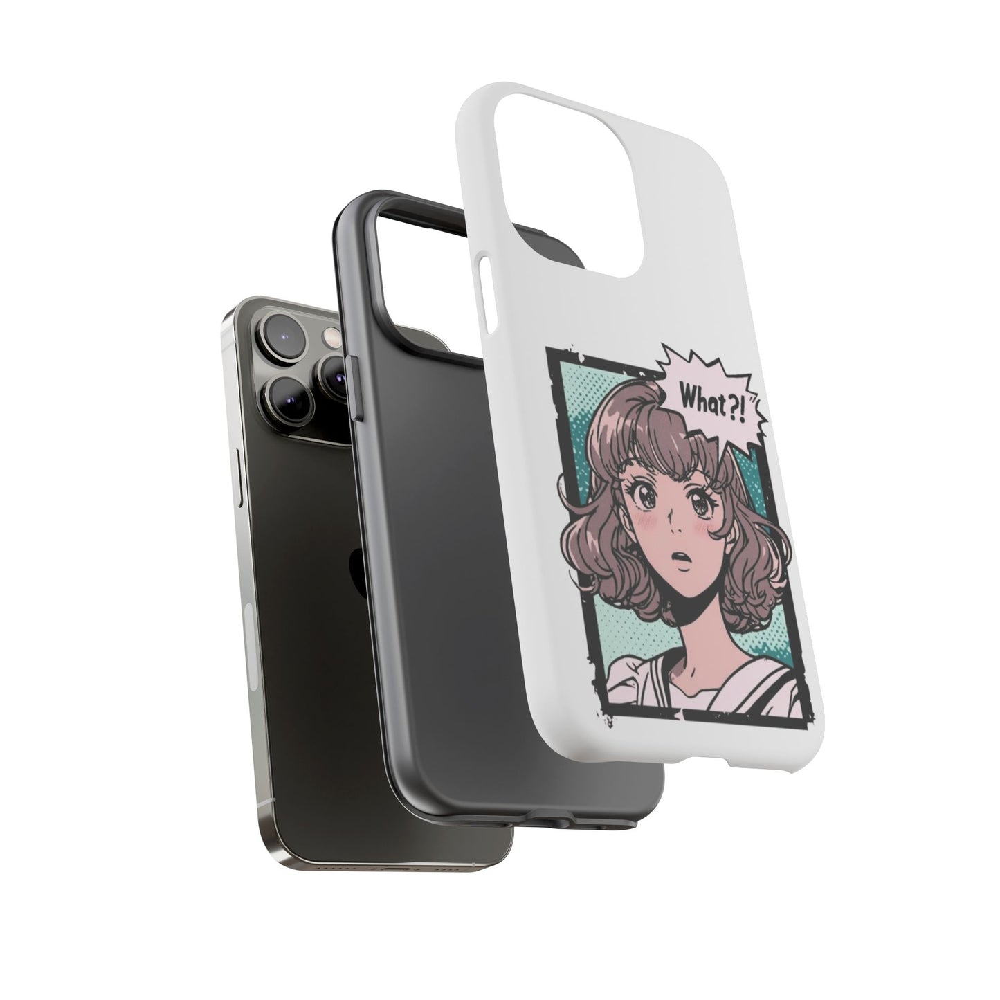 "What?!" Anime Phone Caes - Durable, Tough Cases - iPhone, Samsung Galaxy, and Google Pixel